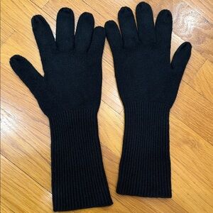 J. Crew Black Cashmere tech touch gloves